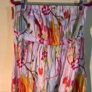 Strapless cotton/spandex blend maxi dress. XXL EUC